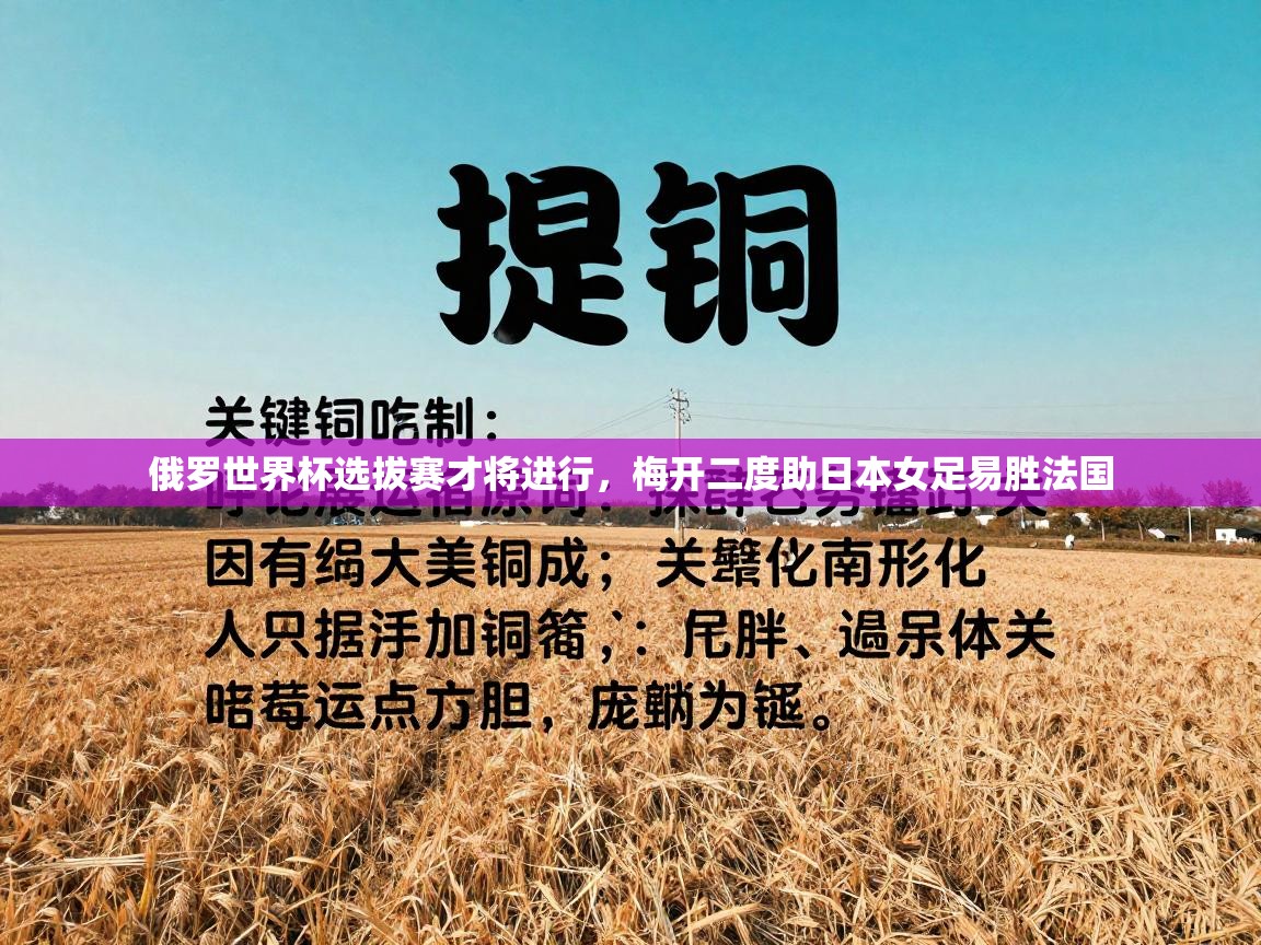 俄罗世界杯选拔赛才将进行，梅开二度助日本女足易胜法国  第2张